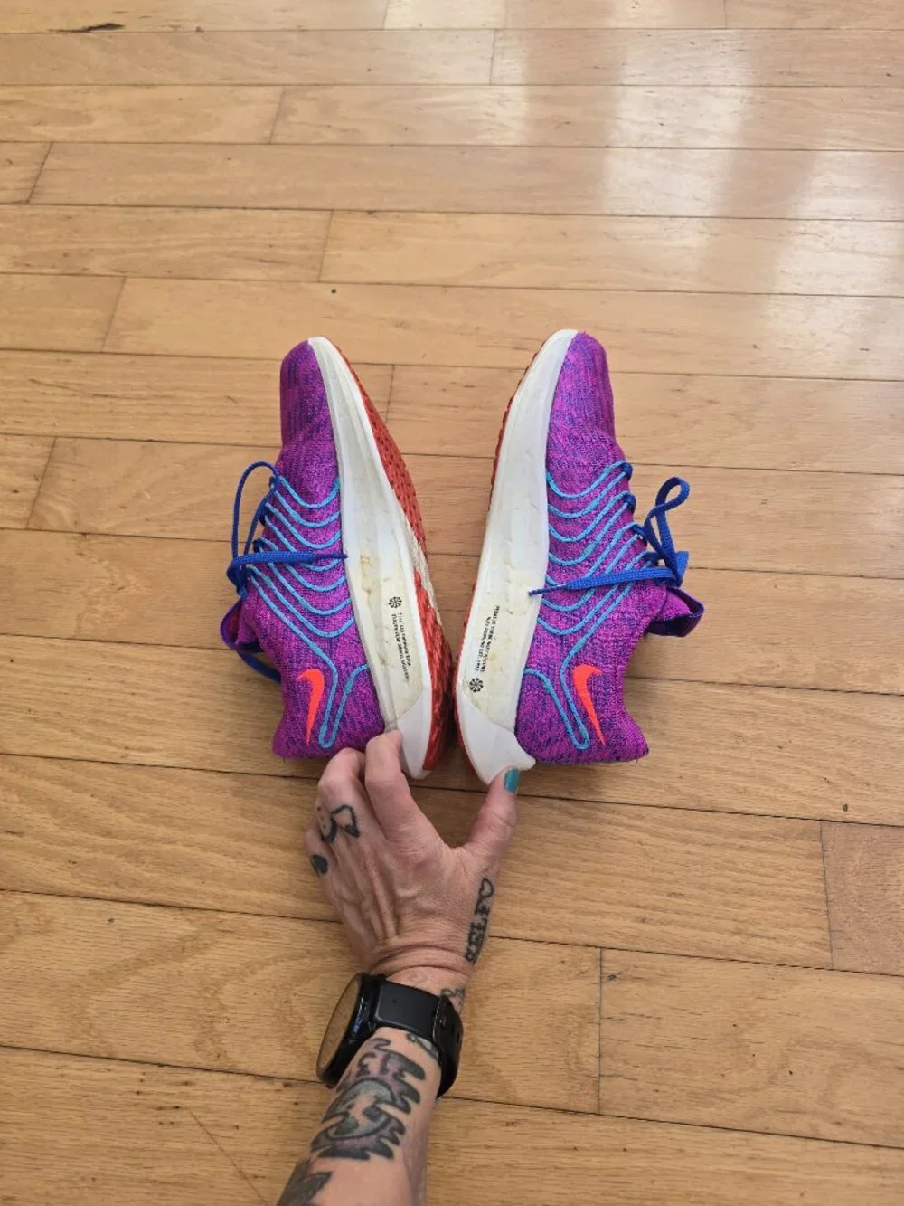 Nike | Pegasus Turbo Next Nature Active Fuchsia Blue Running Sneakers | WMS 8